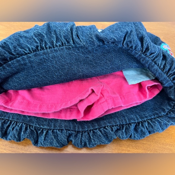 Harley-Davidson Blue Denim Skirt (Skort) with Appliqué Girls Size 18M - Picture 5 of 6